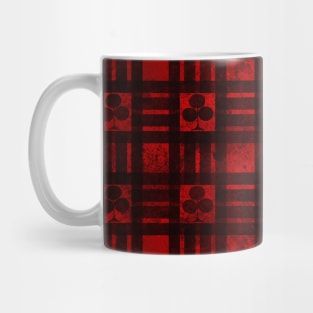 Trefle Black Red Clubs Card Pattern Mug